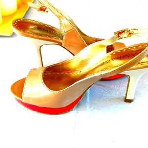 Rampage open toe slingback shoe, size 6.5, runs a little short.